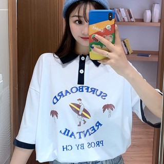 Áo Thun Nữ Có Cổ Cộc Tay 🍀 Áo Polo Nữ Phong Cách