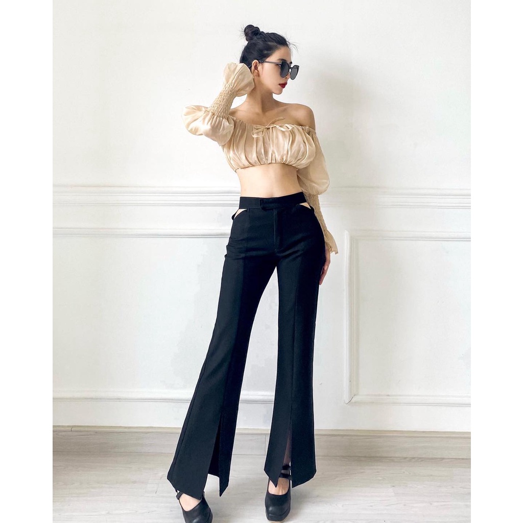 Quần ôm xẻ dáng dài khoét eo-SEXY PANTS