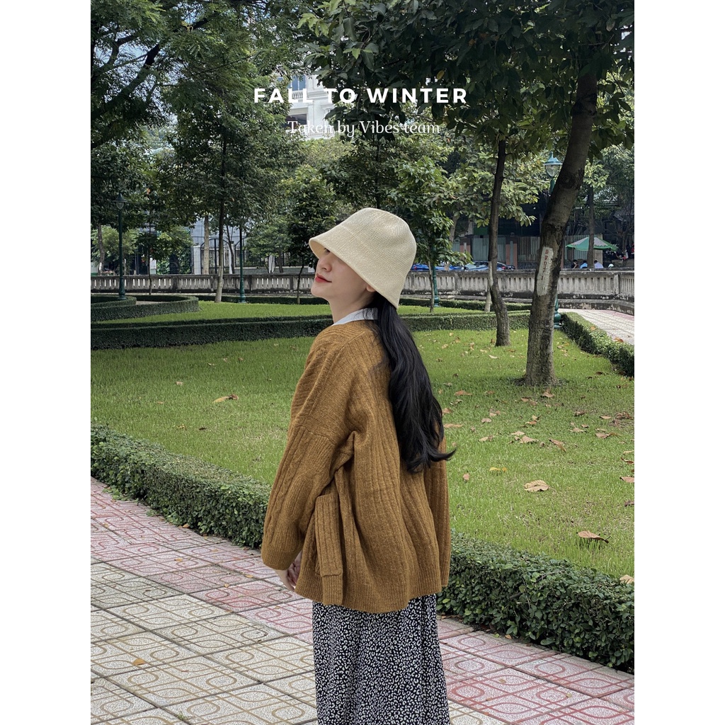 CARDIGAN LEN VẶN THỪNG DÁNG RỘNG_AK182
