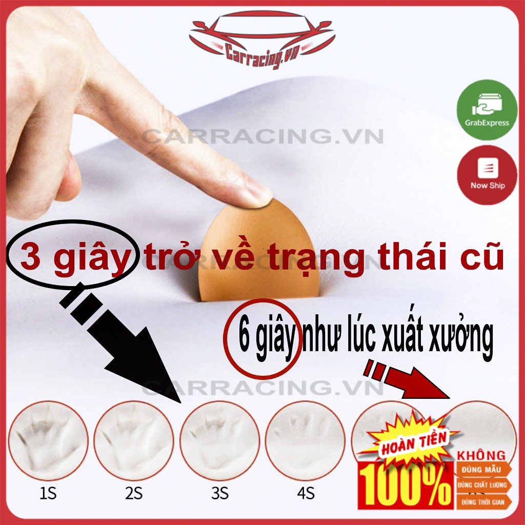 Gối Tựa Lưng Ô Tô CARRACING Gối Tựa Đầu Ô Tô - Gối Tựa Cổ Ô Tô -  Chất Liệu Cao Su Non Bọc Nỉ Cao Cấp