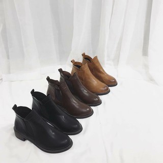 Boot da cổ chun đế gỗ 3p cực chảnh D0020E