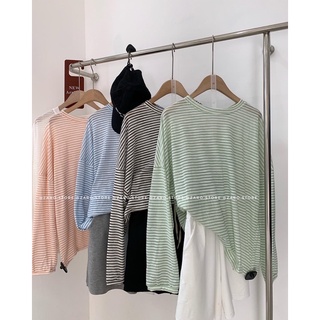 Áo giấy kẻ dài tay [ Hình thật shop chụp ]