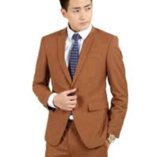 Vest nam màu vàng bò