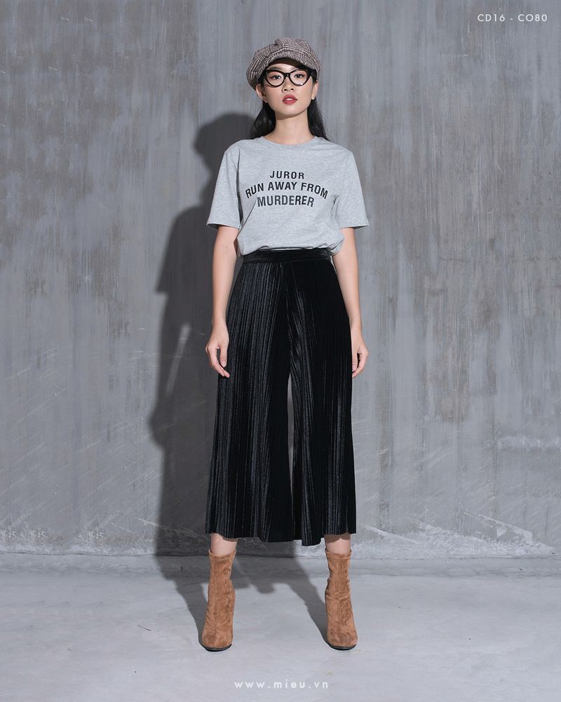 Quần MIEU nhung xếp ly - CO80