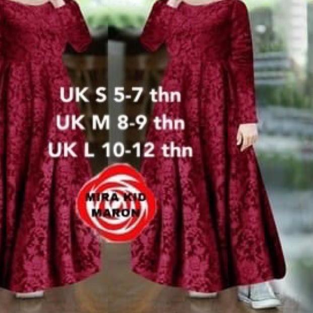 Giày Thể Thao Mx Gita Kid / Gamis Brukat Anak 5-12 Yrs