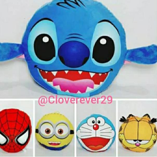 Gối Tròn Hình Minion Garfield Spiderman S9D Vui Nhộn