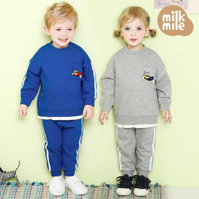 (Sz 90 tới 130)-Bộ nỉ da cá Milkmile xuất Hàn