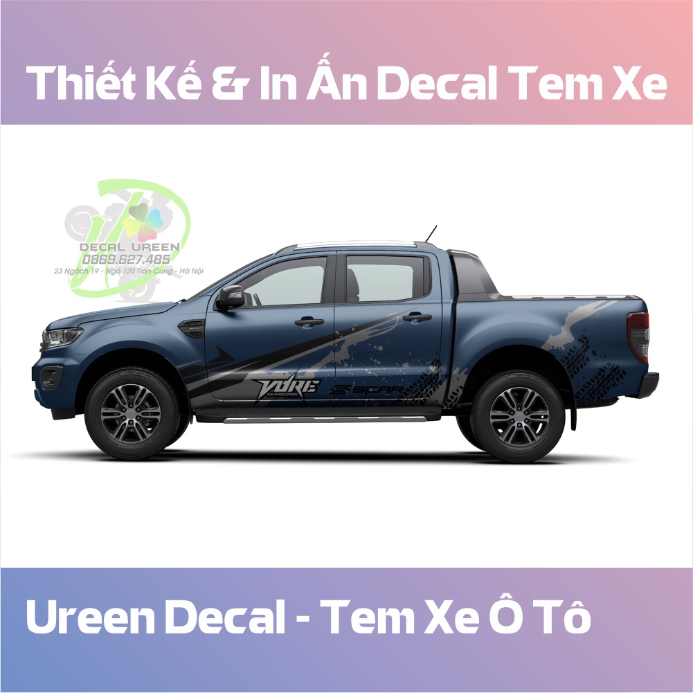 Tem xe Ranger mẫu 016 - Tem Xe Bán Tải Đẹp