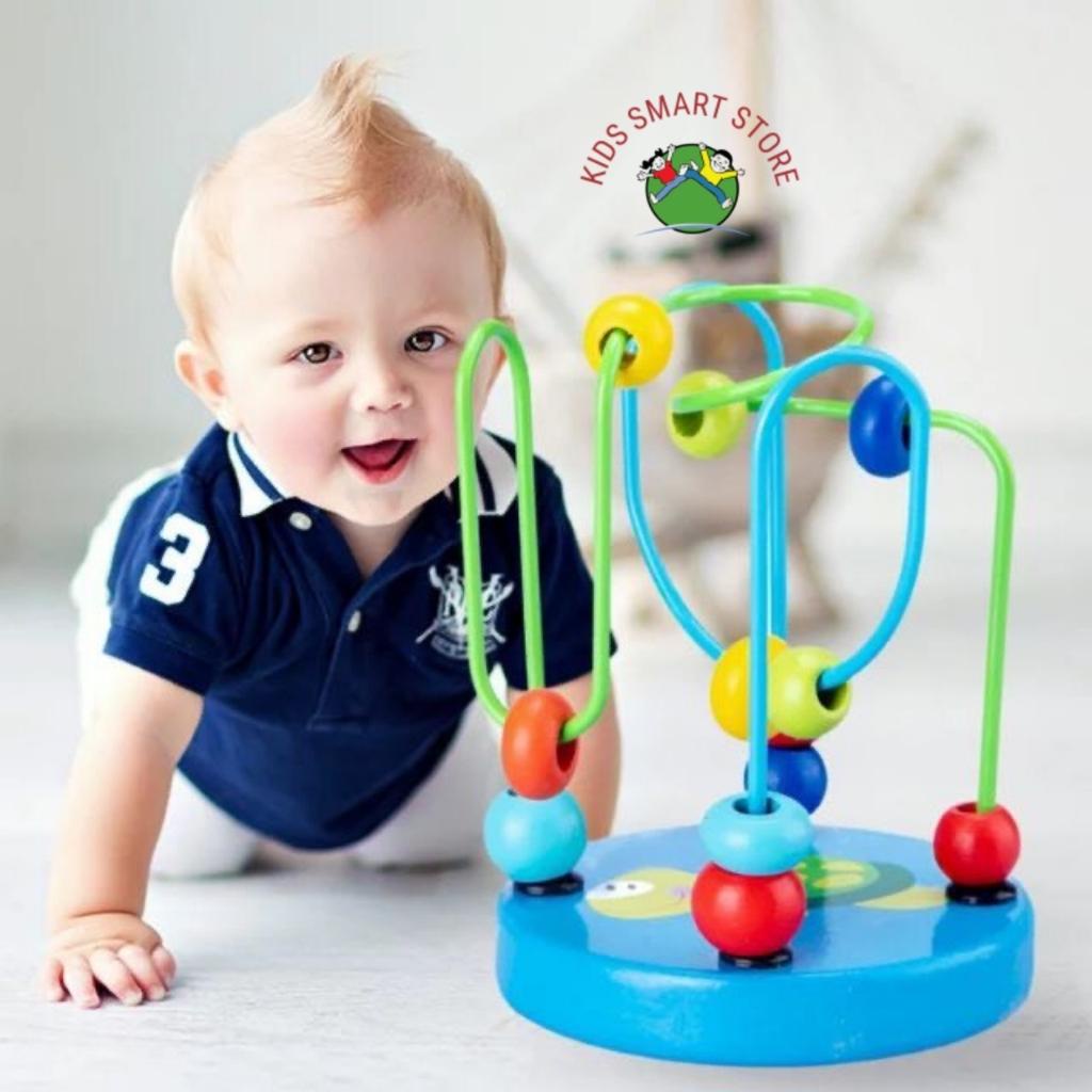 Đồ Chơi Luồn Hạt Gỗ Rèn Luyện Kỹ Năng Khéo Léo Kiên Nhẫn Cho Bé