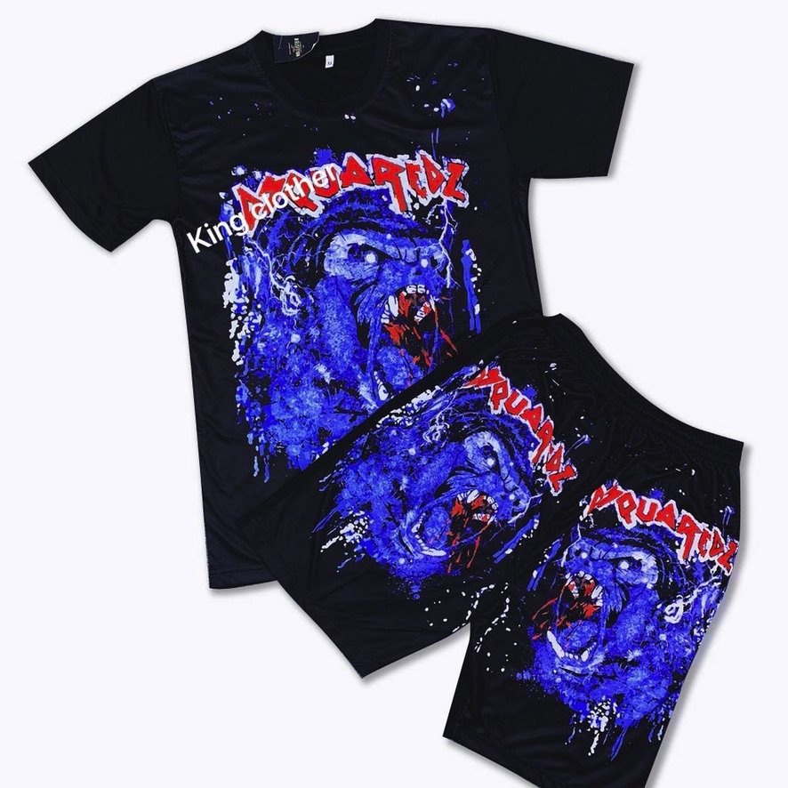 Bộ Quần Áo Thể Thao Thời Trang Nam Q5SHOP Form Trẻ Trung Chất Thun Co Giãn Cao Cấp in hình khỉ