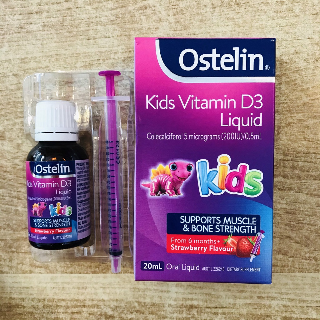 Ostelin vitamin D3 Úc cho bé từ sơ sinh dạng nhỏ giọt/ siro