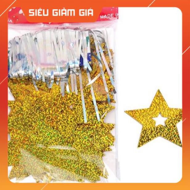 Thỏ decor 50 đuôi tim sao và dây buộc bóng thả trang trí sinh nhật chuẩn