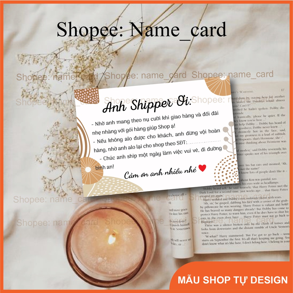 Tem dán cảm ơn anh shipper dùng để dán ngoài gói hàng kích thước 6x9 cm