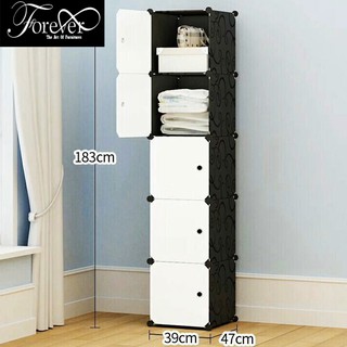 [COMBO]Tủ nhựa ghép 5 ô kiểu đứng sâu 47cm + kèm 1 tấm nhựa 45cmx35cm + kèm 4 chốt nhựa - Nội Thất Nghệ Thuật Forever