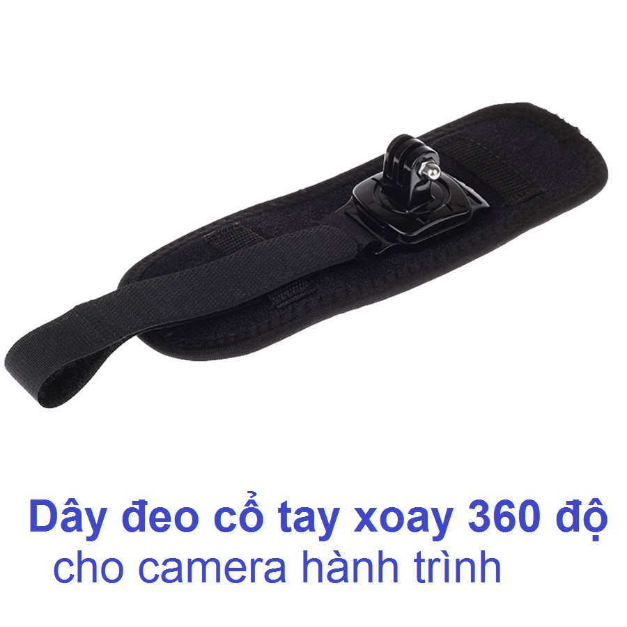 Dây đeo cổ tay xoay 360 độ cho camera hành trình gopro sjcam, eken, xiaomi, 4k wifi, action camera .