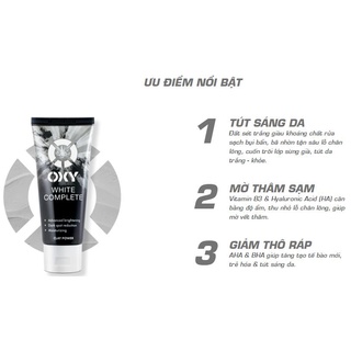 Kem rửa mặt trắng sáng da Oxy White Complete 100g