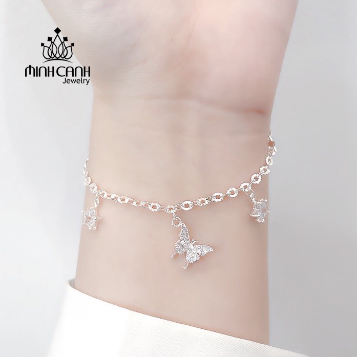 Lắc Tay Bạc Bướm Mix Sao Minh Canh Jewelry