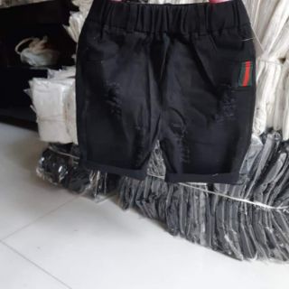 Quần kaki lửng wax rách