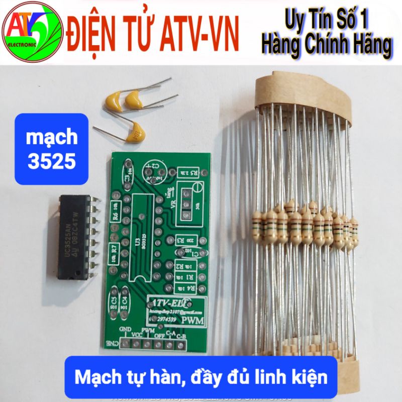 Mạch giao động 3525 cho ee42 ee28 ee39 ee55 đầy đủ linh kiện mặc định 36khz