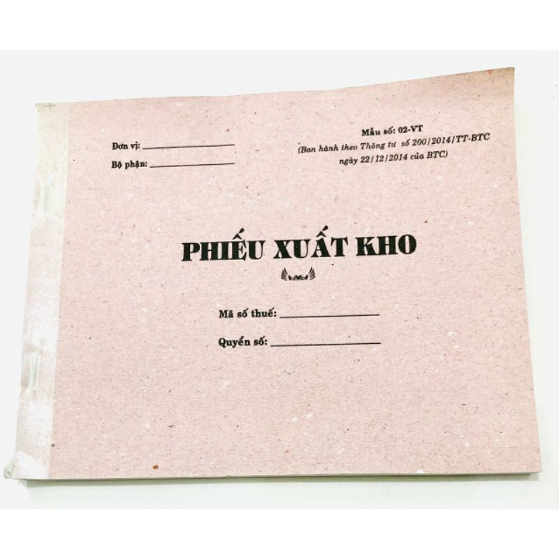 Combo 05 quyển Phiếu Xuất Kho 1 liên - Giấy mỏng nhận mực tốt