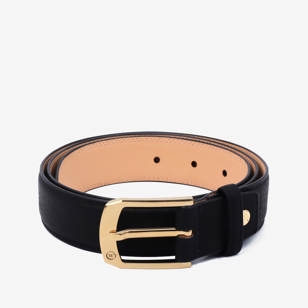 Thắt Lưng Nam Da Bò Cao Cấp Mặt Khóa Tungsten Màu Nâu, Màu Đen WT Leather 129011501, 129011502