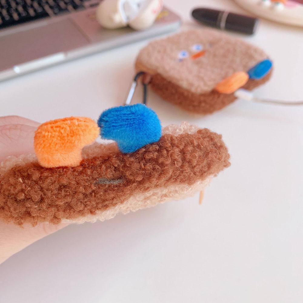 QQMALL Ví Đựng Tiền Xu Mini Mềm Mại Hình Bánh Mì Dễ Thương Cho Bé Trai