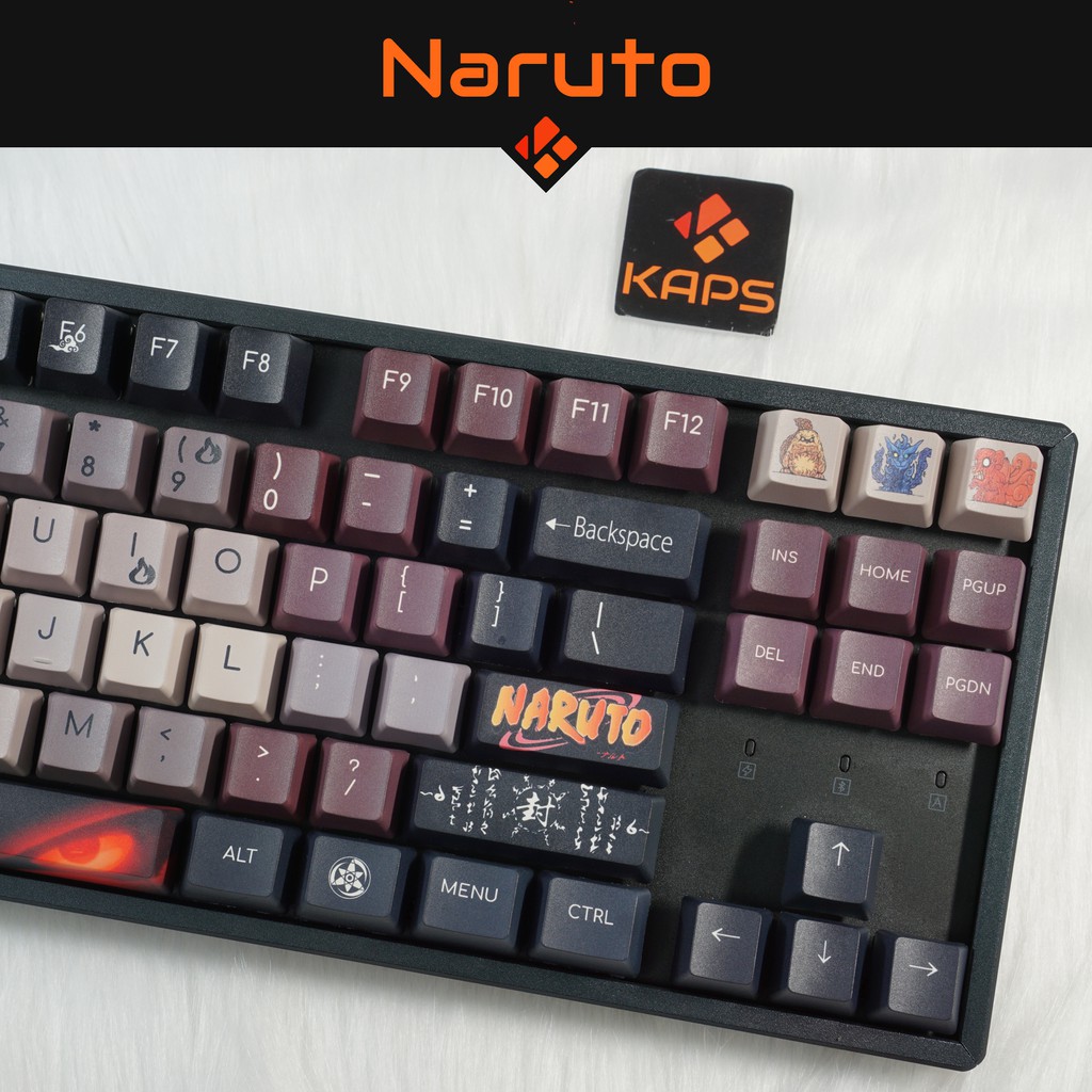 Keycap NARUTO - OEM - Thick PBT - Dyesub - 108 nút cho bàn phím cơ (Filco, Leopold, IKBC, Edra, keychron)