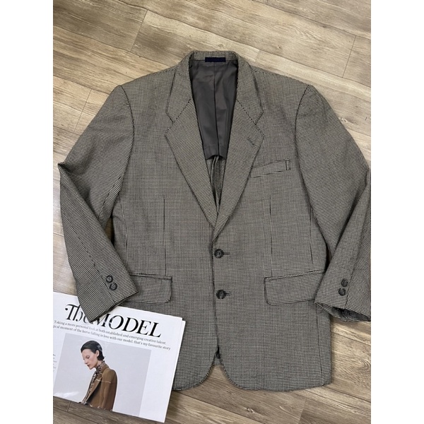 Áo blazer phom menswear kẻ caro nhí