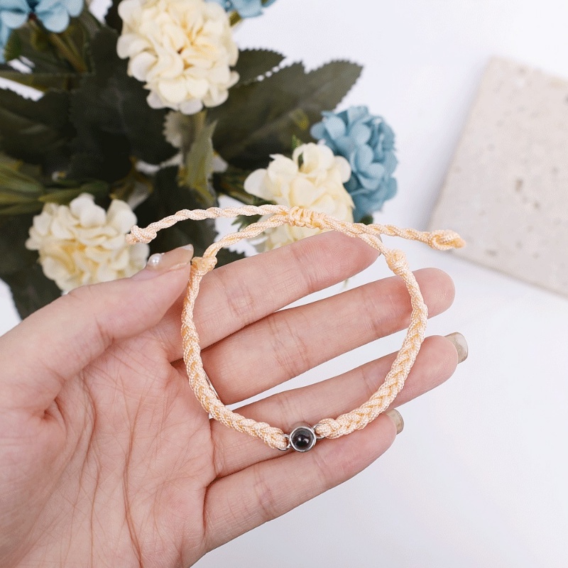 Vòng Tay Dây Bện Mặt Khắc Chữ I Love You 100 Ngôn Ngữ Độc Đáo