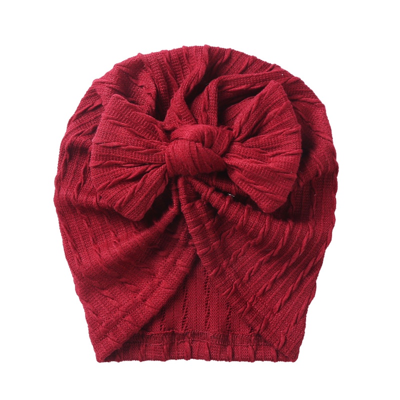Mũ Beanie Cotton Mềm Mại Màu Trơn Dễ Thương Cho Bé Sơ Sinh