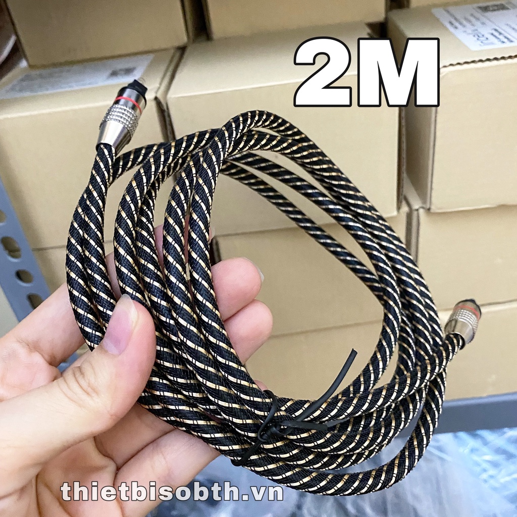 Dây Audio Quang sợi to bọc dù cao cấp 6.0  Dài 2M-Sản phẩm cao cấp