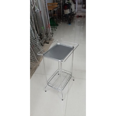 Kệ inox để nồi cơm bầu dục có bánh xe