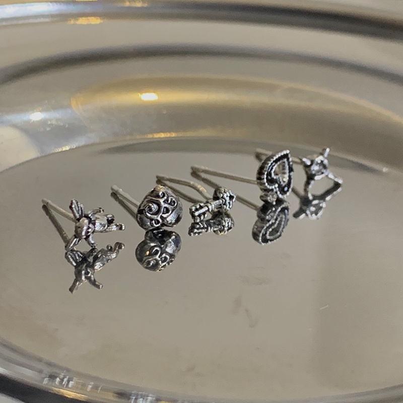 Bộ Khuyên Tai Hình Thiên Thần Phong Cách retro Thời Trang