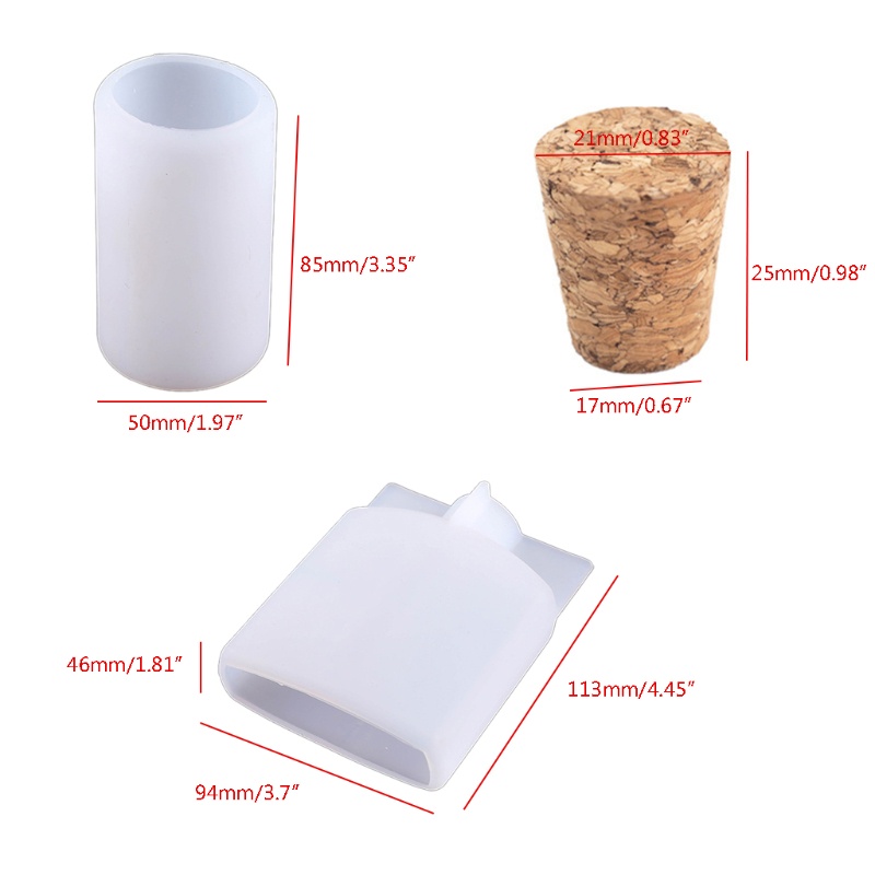 Khuôn silicone hình trụ có đèn LED cổng USB