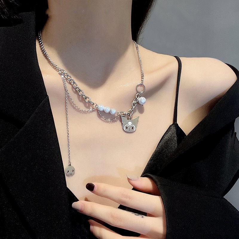Vòng Cổ Nhiều Lớp Họa Tiết Chú Chó Phản Quang Sang Trọng Thời Trang Hè Thu Cho Nữ