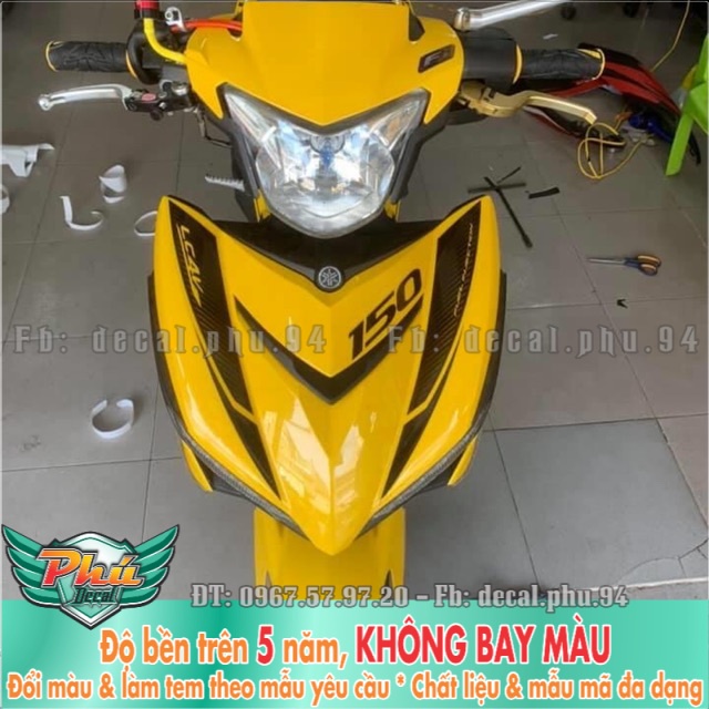 Tem rời Exciter 150 Y15ZR vàng đen -1