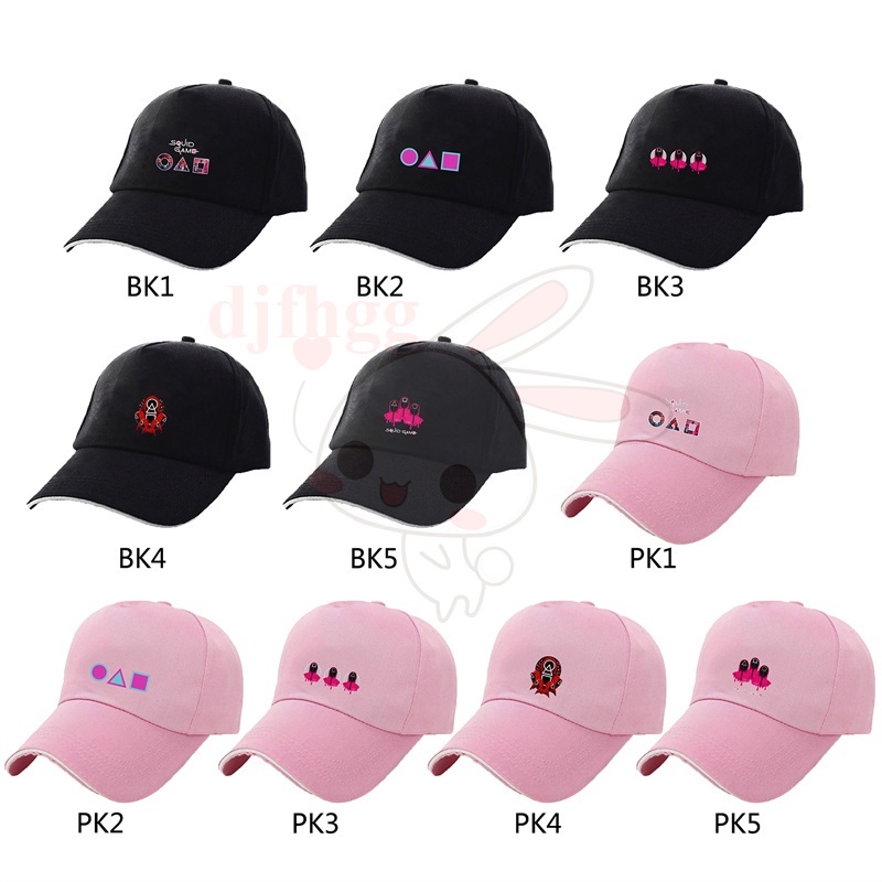 giá rẻ nhất Squid Game Mũ lưỡi trai chống nắng 56-60cm phong cách hip hop thời trang cho bé