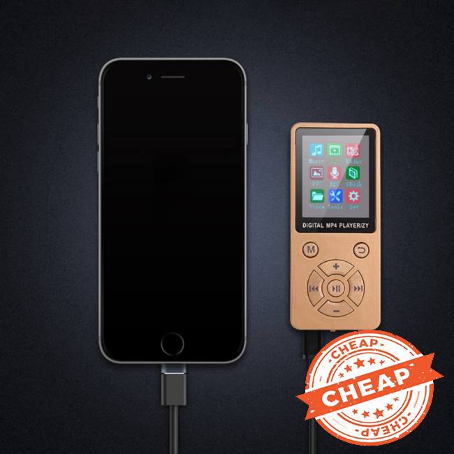 Máy nghe nhạc mp4 mini màn hình LCD hỗ trợ thẻ TF 32G kèm phụ kiện chuyên dùng