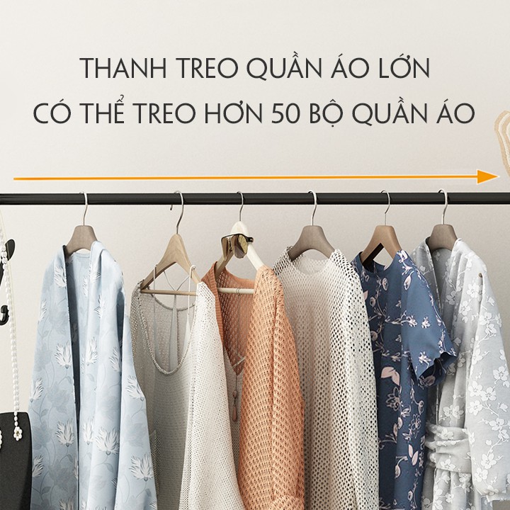 Giàn phơi đồ thông minh, đa năng, tiện ích, thiết kế thanh lịch, treo mũ, treo quần áo, kệ 2 tầng