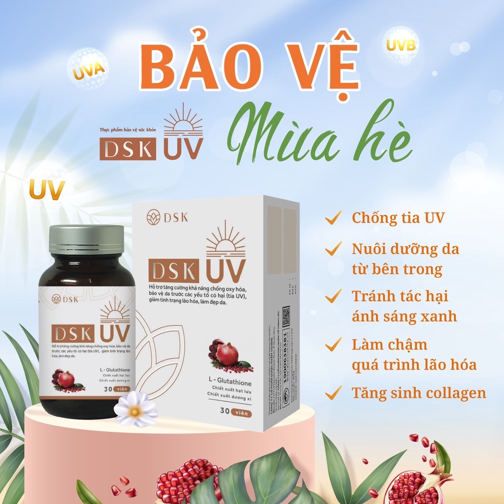 Viên uống chống nắng DSK UV - Vừa chống nắng, vừa sáng da | BigBuy360 - bigbuy360.vn