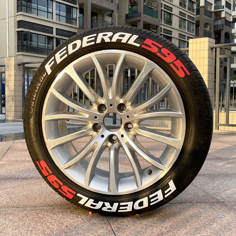 1 Bộ Sticker 595 Dán Lốp Xe Hơi Xe Máy Hình Chữ Cái Trang Trí