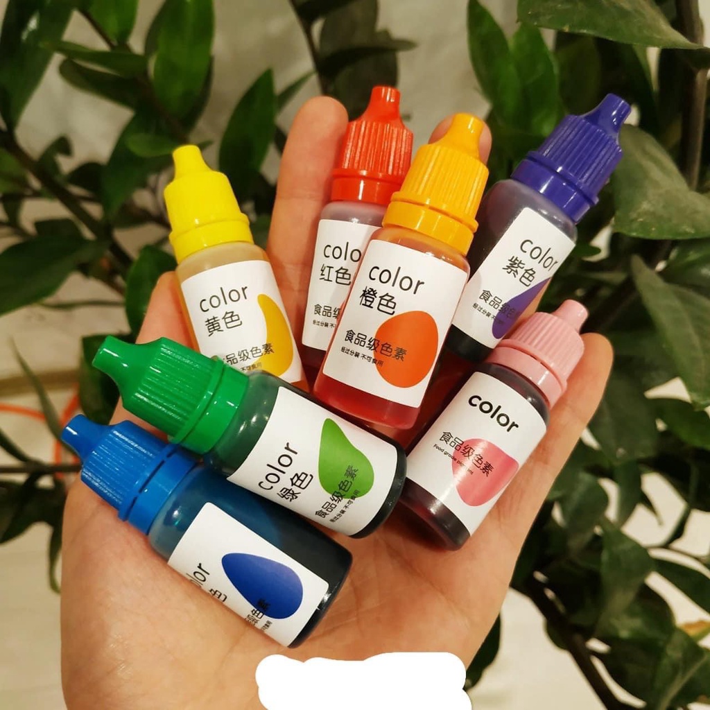 Đồ chơi màu thực phẩm cho bé ⚡ SIÊU HOT ⚡ Combo 7 màu làm thí nghiệm khoa học vui sáng tạo cho trẻ