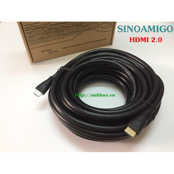 Cáp HDMI 2.0 Full HD 4K, 3D dài 12M, 15M, 20M chính hãng. Đầy đủ VAT, COCQ