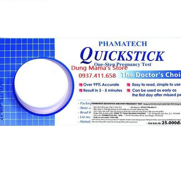 Que thử thai Quickstick Cao cấp- Chính xác nhanh