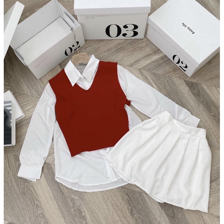 Váy cổ vest nơ đá sang chảnh noel và tết | BigBuy360 - bigbuy360.vn