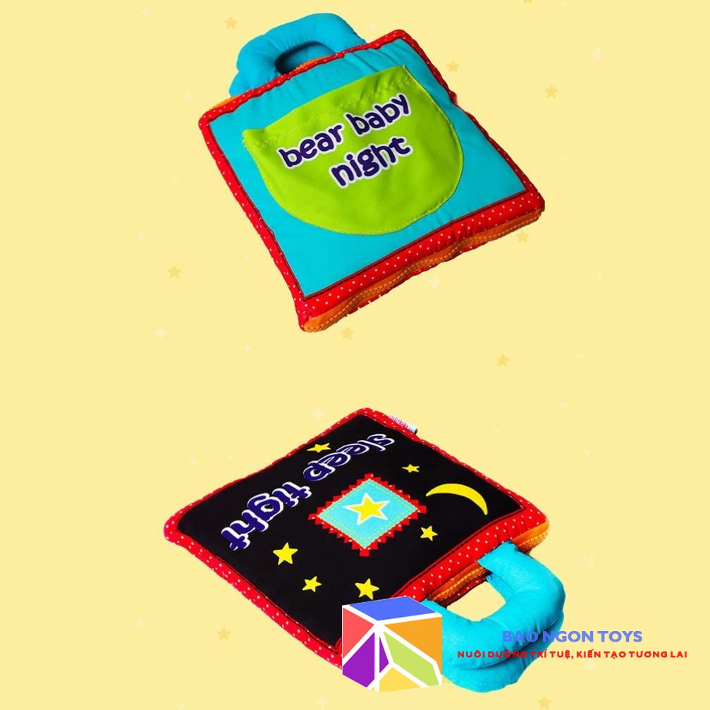 ĐỒ CHƠI SÁCH VẢI CHÚ GẤU DỄ THƯƠNG GIÚP BÉ PHÁT TRIỂN GIÁC QUAN,HỌC CHĂM SÓC BẢN THÂN, SÁCH ĐỌC CHO BÉ TRƯỚC KHI NGỦ