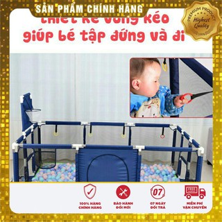 quây Bóng Trẻ Em- Quây Cũi Kiêm Nhà Bóng Khung Inox Tặng Kèm 50 Bóng Hola an toàn 7 inch