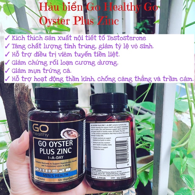 Tinh chất hàu biển Go Healthy Go Oyster Plus Zinc