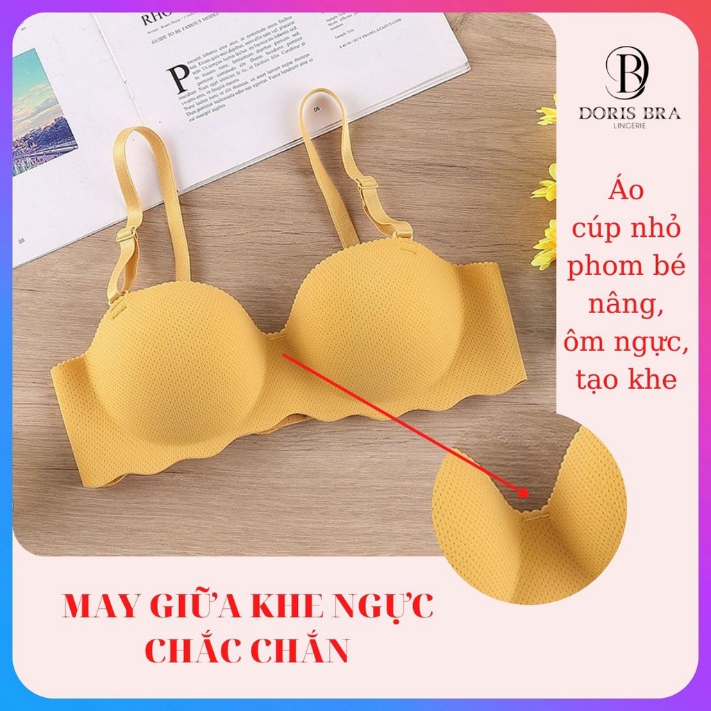 Áo lót nữ, Áo lót Doris AC271 cup ngang thông hơi không gọng nâng ngực hình bàn tay