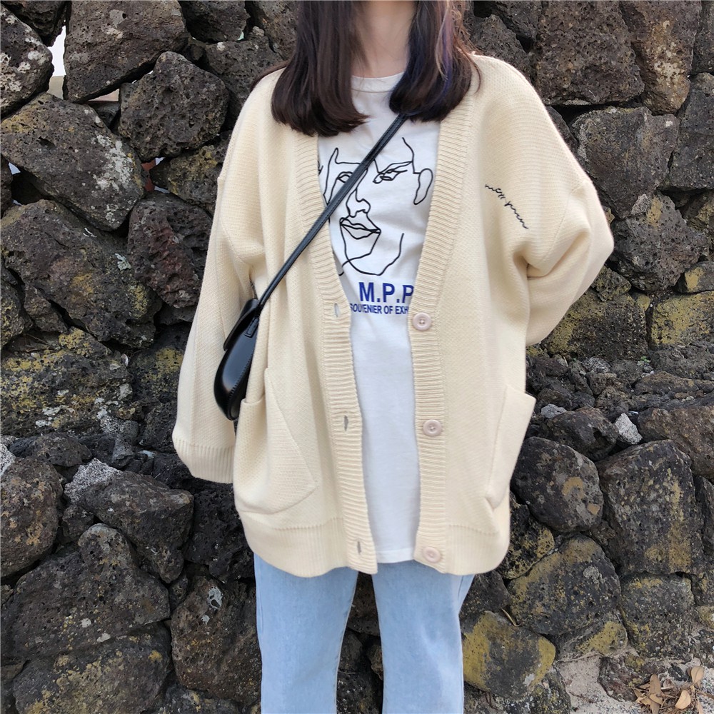 [SẴN BE] Áo cardigan len dáng dài ulzzang | BigBuy360 - bigbuy360.vn